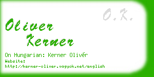 oliver kerner business card
