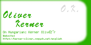 oliver kerner business card